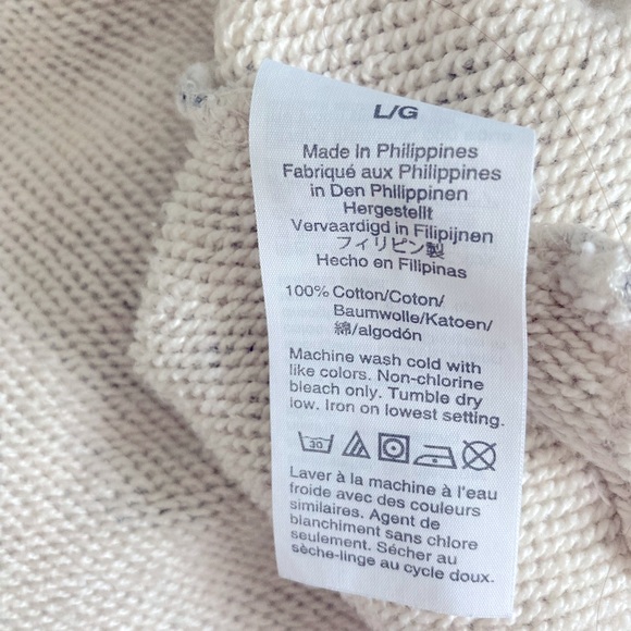 J. Crew Vintage cotton terry turtleneck in speckle sz L - Picture 5 of 5